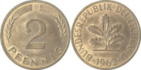 d 1.2 2 Pf 38162D~1.2 2 Pfennig  1962D f.stgl J 381