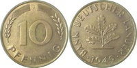 d 37849J~1.5p 10 Pfennig 1949J f.bfr RS:sch.StRiß J 378
