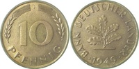     37849J~1.5p 10 Pfennig  1949J f.bfr RS:sch.StRiß J 378 28,00 EUR Differenzbesteuert nach §25a UstG zzgl. Versand