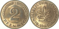  1.2 2 Pf   38163D~1.2 2 Pfennig  1963D bfr J 381 4,60 EUR Differenzbesteuert nach §25a UstG zzgl. Versand