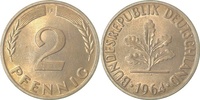 d 1.2 2 Pf 38164F~1.2 2 Pfennig 1964F bfr J 381