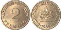 d 1.2 2 Pf 38165D~1.2 2 Pfennig 1965D bfr J 381
