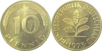 d 38373G~0.9 10 Pfennig 1973G stgl.fein!! J 383