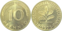 d  38373G~1.0a 10 Pfennig  1973G st.Erstabschlag (EA)!  J 383