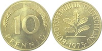 d 38373G~1.0a 10 Pfennig 1973G st.Erstabschlag (EA)! J 383