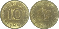 d  37849G~1.5b 10 Pfennig  1949G f.bfr/sch.St.Riß J 378
