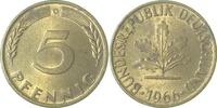 d 5 Pf 38266G~1.1b 5 Pfennig 1966J bfr/stgl etw.fleck J 382