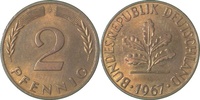  1.0 2 Pf   38167J~1.0 2 Pfennig  1967J stgl J 381 7,50 EUR Differenzbesteuert nach §25a UstG zzgl. Versand