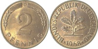  1.1 2 Pf   38168D~1.1 2 Pfennig  1968D bfr/stgl Cu J 381 6,00 EUR Differenzbesteuert nach §25a UstG zzgl. Versand