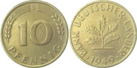 d 37849G~2.5 10 Pfennig 1949G ss/vz J 378