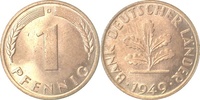  1 Pf   37649D~1.0a 1 Pfennig  1949D st/RS:Erstabschlag J 376 46,00 EUR Differenzbesteuert nach §25a UstG zzgl. Versand