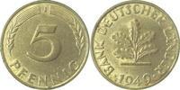 d 2.5 5 Pf 37749J~2.5 5 Pfennig 1949J ss/vz J 377