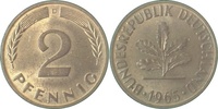 d 2 Pf 38165D~1.0b 2 Pfennig 1965D stgl RS Patina J 381