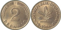 d 1.2 2 Pf 38166D~1.2 2 Pfennig  1966D bfr J 381