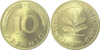     38375F~1.0a 10 Pfennig  1975F st.Erstabschlag (EA)! ! J 383 6,00 EUR Differenzbesteuert nach §25a UstG zzgl. Versand