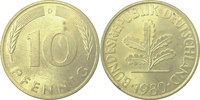     38380D~1.1a 10 Pfennig  1980D bfr/st Erstabschlag (EA)! ! J 383 3,00 EUR Differenzbesteuert nach §25a UstG zzgl. Versand