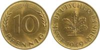 d 37849D~1.5 10 Pfennig 1949D vz/stgl J 378
