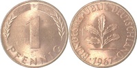 d 1.1 1 Pf 38067G~1.1 1 Pfennig 1967G bfr/stgl J 380