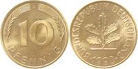     38390A~0.9a 10 Pfennig  1990A stgl.fein Erstabschlag (EA)! ! J 383 3,10 EUR Differenzbesteuert nach §25a UstG zzgl. Versand