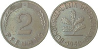  2 Pf   38150G~1.2a 2 Pfennig  1950G bfr/leichte Patina J 381 80,00 EUR Differenzbesteuert nach §25a UstG zzgl. Versand