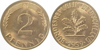  1.2 2 Pf   38159D~1.2 2 Pfennig  1959D bfr. J 381 7,50 EUR Differenzbesteuert nach §25a UstG zzgl. Versand