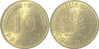 d 38371D~0.9 10 Pfennig 1971D stgl.fein!!! J 383