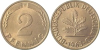 d 1.2 2 Pf 38163G~1.2 2 Pfennig 1963G f.stgl J 381