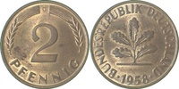 d 1.2 2 Pf 38158G~1.2 2 Pfennig  1958G bfr J 381