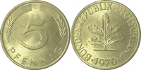  5 Pf   38270D~1.2v 5 Pfennig  1970D Ngb.25.3 bfr J 382 8,00 EUR Differenzbesteuert nach §25a UstG zzgl. Versand