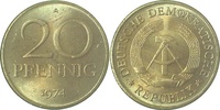     1511b74A~0.9 20Pfennig  DDR 1974A stgl/matt fein J1511b 15,50 EUR Differenzbesteuert nach §25a UstG zzgl. Versand