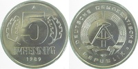  5 Pf   150989A~1.0a 5 Pfennig  DDR 1989A spgl. J1509 3,10 EUR Differenzbesteuert nach §25a UstG zzgl. Versand