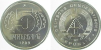 d 5 Pf 150989A~1.0a 5 Pfennig DDR 1989A spgl. J1509