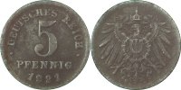 d 0 5 Pf P29721F3.0 5 Pfennig  1921F WS & Umschr. st. Doppelt ss J 297