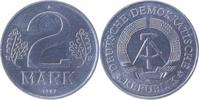     151687A~1.0a 2 Mark  DDR 1987A spgl. J1516 15,50 EUR Differenzbesteuert nach §25a UstG zzgl. Versand