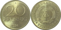     1511b74A~1.0 20Pfennig  DDR 1974A stgl./matt J1511b 7,00 EUR Differenzbesteuert nach §25a UstG zzgl. Versand