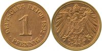 d 2 1 Pf F01092A2.2 1 Pfennig  1892A Schrötlingsfehler Wertzeichen J 010
