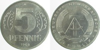 d 5 Pf 150968A~1.0a 5 Pfennig DDR 1968A spgl/stgl!! J1509