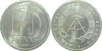 d  151087A~1.1 10 Pfennig  DDR 1987A bfr/stgl/matt J1510