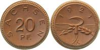 d JN5321-~1.2 20Pfennig Sachsen 1921 prfr JN 53