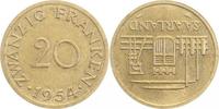     N80254-~1.1 20Franken 1954 prfr/stgl JN802 8,00 EUR Differenzbesteuert nach §25a UstG zzgl. Versand