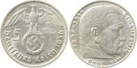 d 2.5 5 RM 36736D~2.5 5 Reichsmark Hindenburg 1936D ss/vz J 367