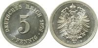 d 5 Pf 00376F~1.1a 5 Pfennig 1876F prfr/Stgl EA !!! Aussergewöhnlich Top J 003