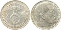 d 2 RM 36639J~1.5b 2 Reichsmark Hindenburg 1939J vz/st 2 kl. Rf. J 366