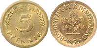  0 5 Pf   P38250F2.0 5 Pfennig  1950F ohne Ring geprägt! J 382 65,00 EUR Differenzbesteuert nach §25a UstG zzgl. Versand