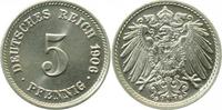 d 5 Pf 012n06G~1.0b 5 Pfennig  1906G stgl!! die 6 deutlich doppelt !!! J 012