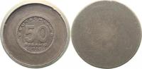 d PROB1504-Blei-A 50 Pfennig DDR 1950A Einseitige Prägung Bleiabschlag J1504