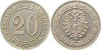     00687J~1.1 20Pfennig  1887J prfr/stgl J 006 165,00 EUR Differenzbesteuert nach §25a UstG zzgl. Versand