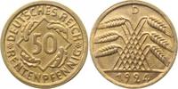 d 31024D~1.2b 50 Pfennig 1924D prfr!! starke Lichtenrader Prägung !! J 310