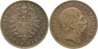 d  12289E~2.0-GG 5 Mark  Sachsen Albert 1889E vz !!! sehr selten, Patina J 122