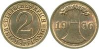 d 1.1 2 Pf 31436D~1.1 2 Pfennig 1936D prfr/stgl J 314
